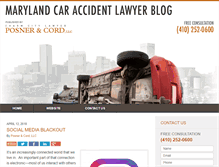 Tablet Screenshot of marylandcaraccidentlawyersblog.com